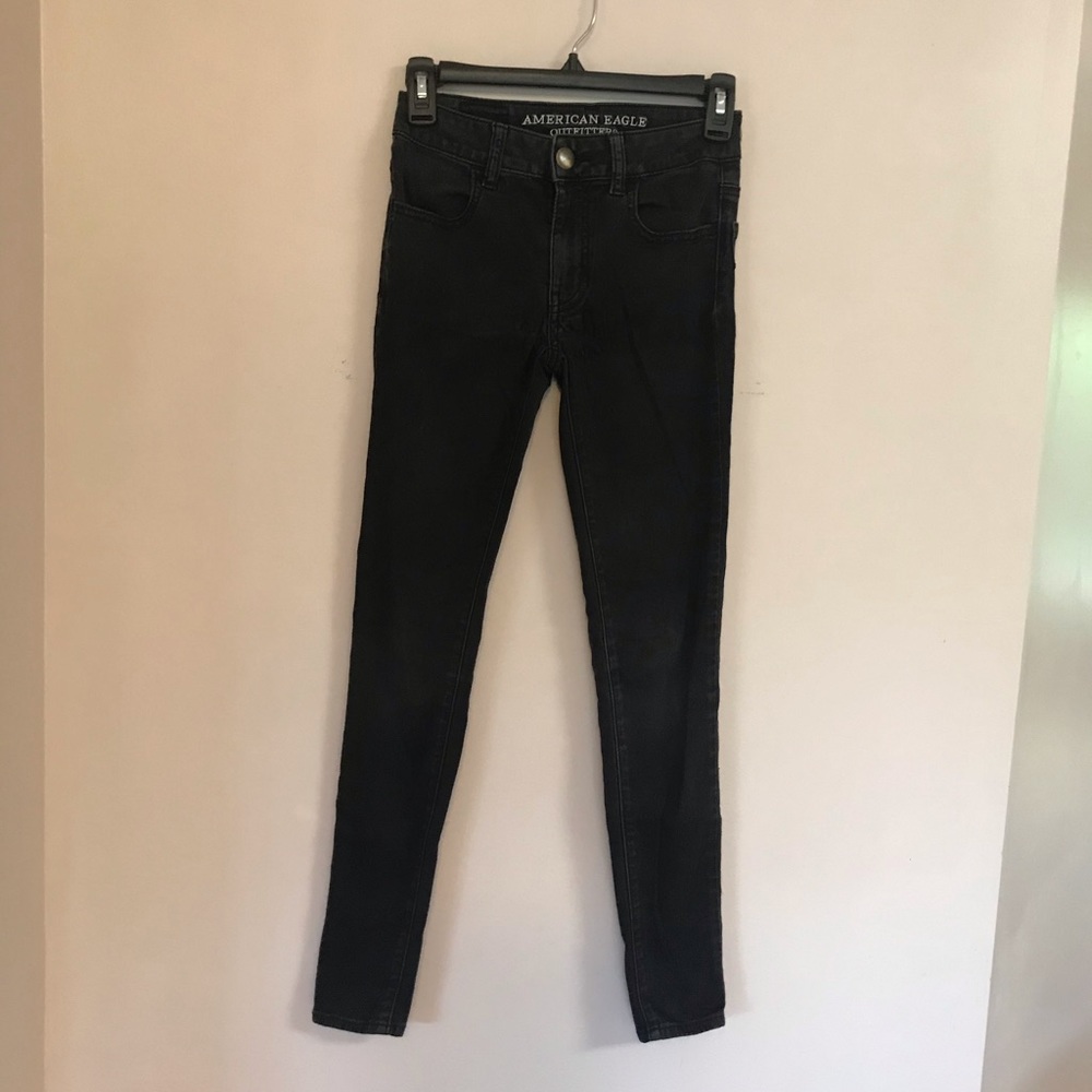 AEO size 0 black jean leggings!